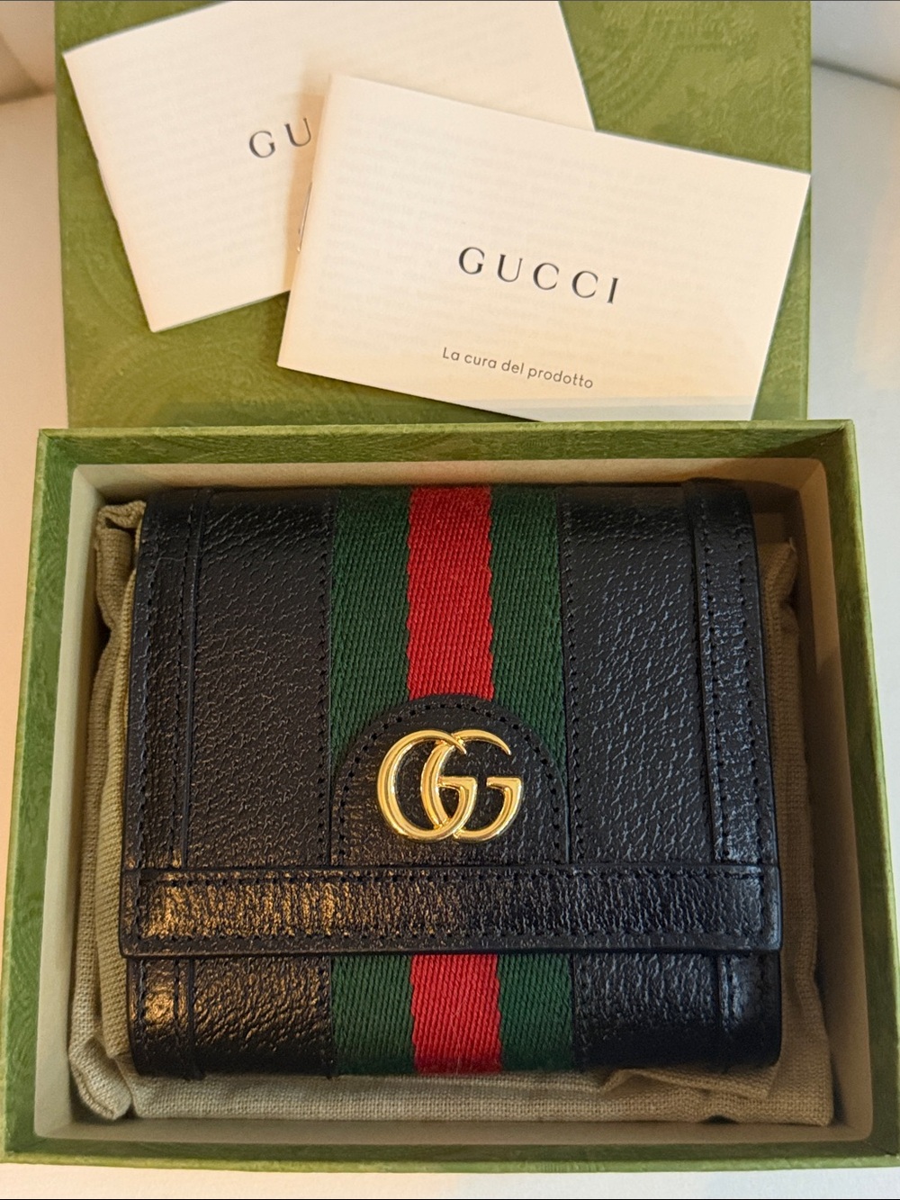 GUCCI | ✨NEW✨ GG Ophidia Web Bifold Wallet in Black